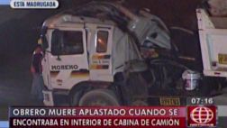 SJM: Obrero muere aplastado dentro de un camión