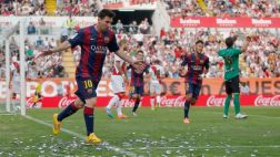 Barcelona derrotó 2-0 al Rayo con goles de Messi y Neymar