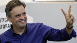 Brasil: Aécio Neves votó confiado en pasar a segunda vuelta