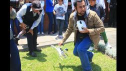 Drone que cubría salida de Villarán se enredó en cable y cayó