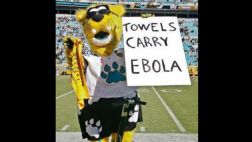 Mascota de la NFL se burla del ébola
