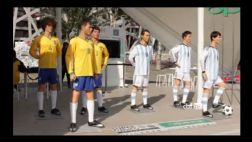 Estatuas de Messi y Neymar promocionan clásico en China