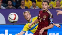 Suecia igualó 1-1 con Rusia con Ibrahimovic los 90' en la banca