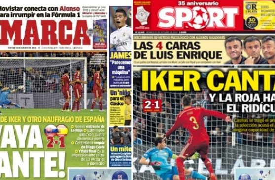La prensa española critica a selección: "Naufragio, ridículo"