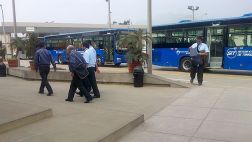 Corredor azul: operador usa sin permiso patio del Metropolitano