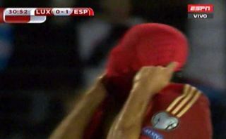 Diego Costa falló este mano a mano en el España-Luxemburgo