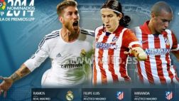 Mejor Defensa en España: Ramos, Filipe Luis y Miranda luchan