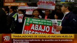 Trabajadores de Essalud retoman huelga en hospital Almenara