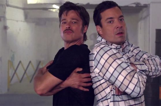 Brad Pitt tuvo batalla de breakdance contra Jimmy Fallon