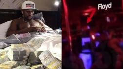 Mayweather ganó apuesta y celebró lanzando dólares a strippers