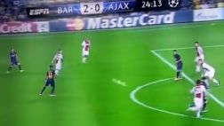 Gol de Lionel Messi tras gran pase del maestro Andrés Iniesta