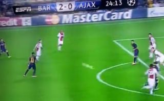 Gol de Lionel Messi tras gran pase del maestro Andrés Iniesta