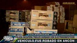 Roban un camión lleno de electrodomésticos pero GPS los delató