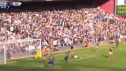 Sergio Agüero falló este gol a solo pocos metros del arco
