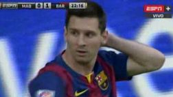 Lionel Messi erró inmejorable ocasión de gol ante Real Madrid