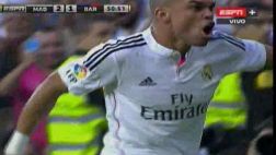 Real Madrid vs. Barcelona: el gol de Pepe en el clásico español