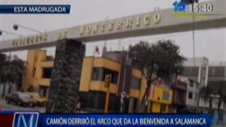 Arco de Salamanca de Monterrico fue destruido por camión