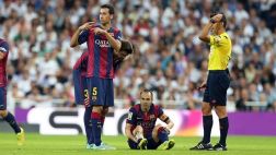 Andrés Iniesta sufrió rotura muscular en caída ante Real Madrid