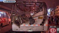 Incendio de bus lleno de pasajeros fue controlado en SJM