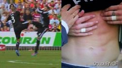Terrible: Pepe le propinó este planchazo a Sergio Ramos