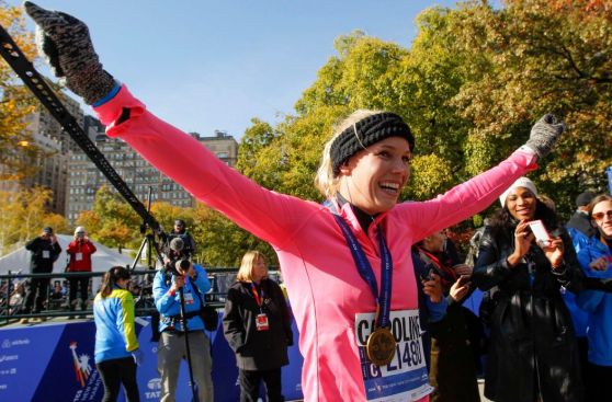 Caroline Wozniacki corrió Maratón de New York y llegó a la meta
