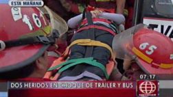 Accidente de bus deja dos heridos en San Martín de Porres