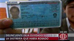 Asaltante de sastrería se llevó S/.25 mil pero olvidó su DNI