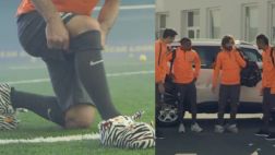 Andrea Pirlo, ¿entrenando con pantuflas?