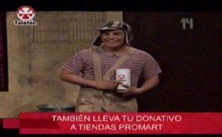 Erick Elera se vistió de "El chavo de 8" por la Teletón 2014