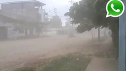 Vía WhatsApp: fuertes vientos afectan a Puerto Maldonado