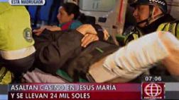 Feroz asalto a tragamonedas en Jesús María deja dos heridos