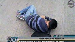Metropolitano: pasajero se lesionó en vía de Estación Naranjal