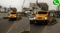 Vía WhatsApp: auto blindado estacionado en medio de la pista