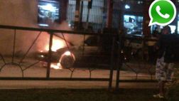 Vía WhatsApp: auto se incendió en San Borja