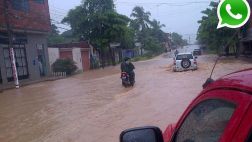 Vía WhatsApp: Copiosa lluvia inunda centro de Pucallpa