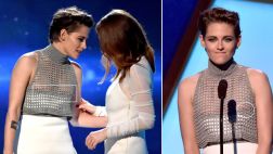 Kristen Stewart dejó ver parte de sus senos en premiación