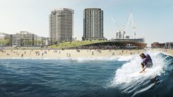Corre olas artificiales en este parque de agua en Australia