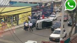 Vía WhatsApp: accidente por semáforos malogrados en San Miguel