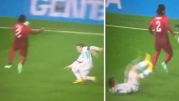 Lionel Messi y la caída que genera burlas en redes sociales