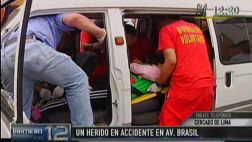 Jesús María: tres heridos deja accidente en la Av. Brasil