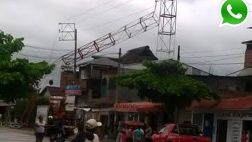 Vía WhatsApp: antena de televisión se desplomó en Ucayali