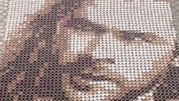 Facebook: Retrato de Thor hecho con dos mil tazas de café