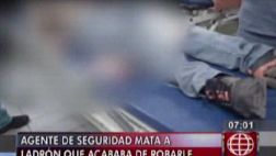 Agente de seguridad asesinó a delincuente que intentó robarle