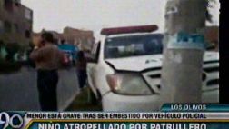 Niño de 8 años atropellado por patrullero de la PNP está grave