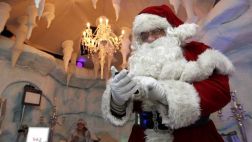 Desea Feliz Navidad usando tecnología