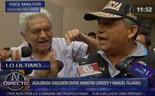 Urresti increpó a dirigente del Movadef por exposición (video)