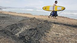 Costa Verde: retiran asfalto de tercer carril en Miraflores