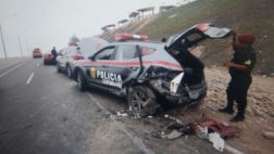Auto chocó contra patrullero inteligente en la Costa Verde