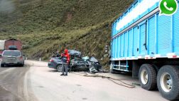 Vía WhatsApp: dos muertos en choque en la Carretera Central