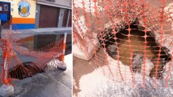 Hueco en calle de San Miguel mantiene en riesgo a vecinos